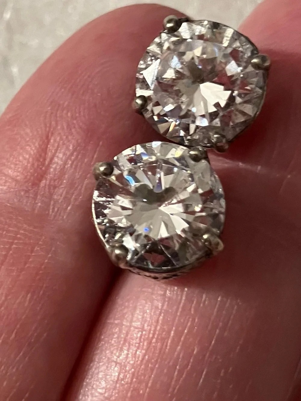 Retired Silpada Crown Jewels  Stud Earrings - Silver - Picture 8 of 12